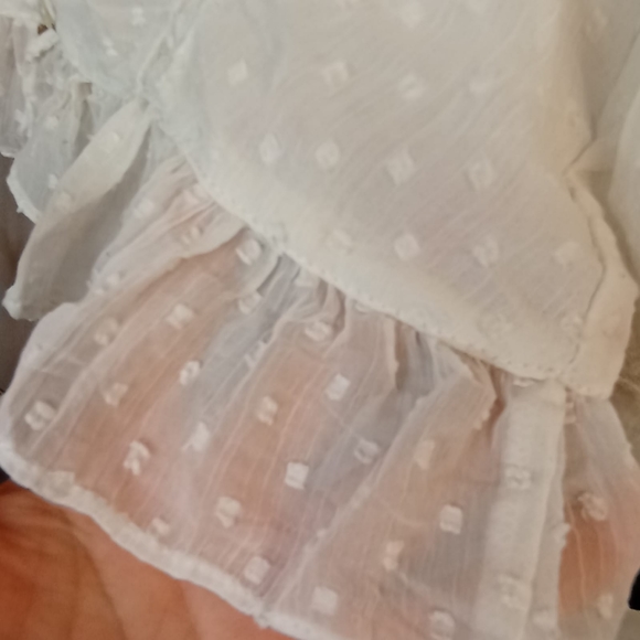 Zara Boho Frill Sheer Top - Picture 8 of 14